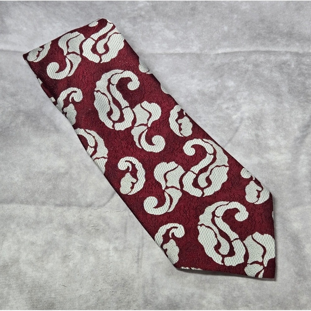Vintage‎ Lord Copley Men's Necktie Maroon Silver 24"